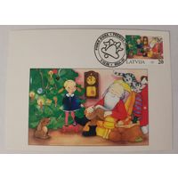 Картмаксимум 1996 Латвия Рождество
