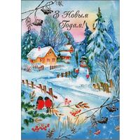 Беларусь ДМПК 2007 С Новым годом ! снегири снеговик