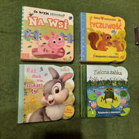 Детские книжки с окошками: В деревне; Доброта; Раз, два, три, ищешь ты!; Зелёная жабка. Варшава-Краков. 2023-2024гг. На польском языке.