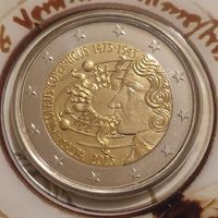 Мальта 2 евро 2023 г. 550 лет со дня рождения Николая Коперника.