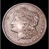 1 доллар 1921 г. Морган. Монета в идеальном состоянии. Штемпельный блеск. Серебро 0.900. Смотрите другие мои лоты с 1 рубля..