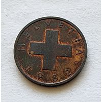 Швейцария 1 раппен, 1982
