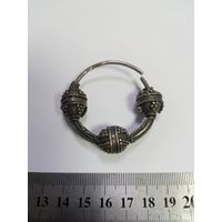 Кольцо височное, XII-XIII вв. Серебро, литье, скань