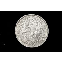 3 марки (рейхсмарки) 1927 г. Веймарская республика (Германия), Пауль фон Гинденбург. "1000 лет Нордхаузену". Штемпельный блеск!