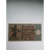 Нотгельды 50 пф. 1921 г. с рубля
