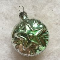 Игрушка ёлочная Звезда Альфа, стекло СССР