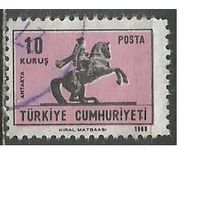 Турция. Конная скульптура в Анкаре. 1968г. Mi#2113.