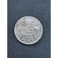 6 пенсов 1958 Великобритания