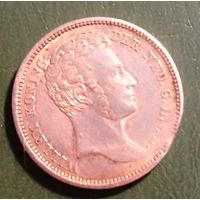 Голландская Индия. 1/4 гульдена 1840. Виллем I. Редкость