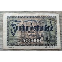 Werty71 Германия 500000 марок 1923 банкнота Дюссельдорф Гроссгельд лев город