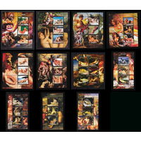 Серия блоков ДЕВУШКИ ИСКУССТВО КАРТИНЫ  MNH