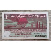 Werty71 Германия 50000 марок 1923 банкнота Гроссгельд Мёнхенгладбах Гладбах