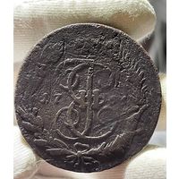 5 копеек 1764 ММ без МЦ.Перечекан.