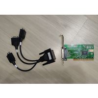 Контроллер PCI->LPT, переходник LPT->3*COM\RS-232 (параллельного интерфейса IEEE1284 25 pin D-SUB пин кабель разъем выход плата слот порт)