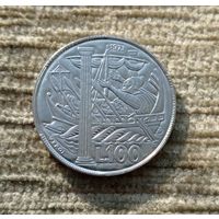 Werty71 Сан Марино 100 лир 1973 корабль