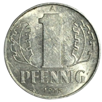 Германия - ГДР 1 пфенниг, 1975