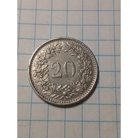 20 раппенов Швейцария 1968 год