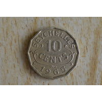 Сейшелы 10 центов 1965 с 1 руб    Редкая!   ТИРАЖ- 40.000 шт!!!