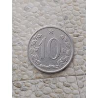 10 геллеров 1963 года Чехословакия. Социалистическая Республика. Монета пореже.