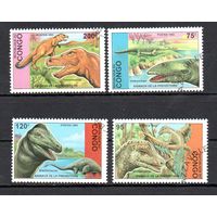 Вымершие животные Конго 1993 год 4 марки
