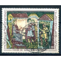 Франция - 1969г. - искусство, фрески - 1 марка - полная серия, гашёная [Mi 1677]. #2-Fr-49-A-1