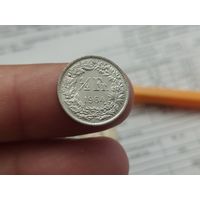 1/2 франка швейцария 1964