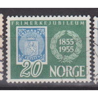 Герб Марки на марках К 100-летию марки  Норвегия 1955 год лот 6 менее 30 % от каталога по курсу 3р