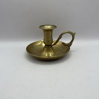 Подсвечник латунный с ручкой. Италия. Арт 3262