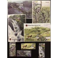 Марки Шри Ланка 2010 Фауна Птицы Приматы Рептилии 4 блока и 4 марки - полный комплект