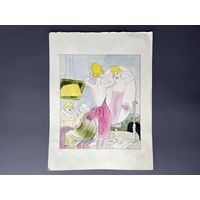 Картина. В.Горяев Оригинал иллюстрации. тушь, акв. 1964г.