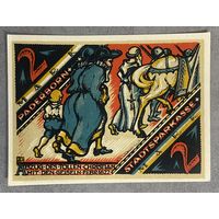 Нотгельд 2 марки 1921 год. Падерборн. Веймарская республика