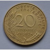 Франция, 20 сантимов 1962 г.