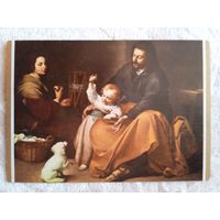 Мурильо. Святое семейство с птичкой. Издание Испании. Тиснение