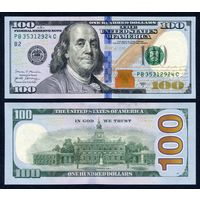 США 100 долларов 2017 г. (P-W548, UNC) [seria 2017A, New York, Carranza & Mnuchin]