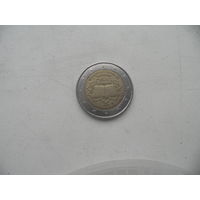 2 евро Германия 2007 50 лет подписания Римского договора.(02).С рубля.