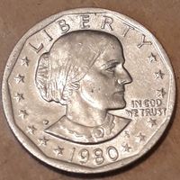 1 доллар 1980 Р США Сьюзен Энтони