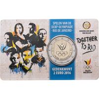 2 евро 2016 Бельгия Олимпиада в Рио BU