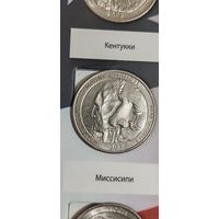 США. 25 центов (квотер) Национальный мемориал Маунт-Рашмор