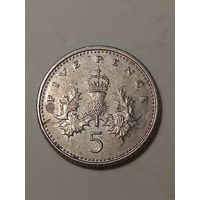 5 пенсов Великобритания 1990 год
