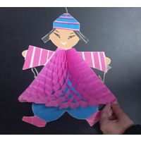 Новогодняя игрушка бумажная раскладушка СССР