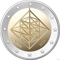 2 евро 2024 Латвия Пузурис UNC из ролла