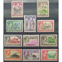 Британские колонии. Соломоновы острова 1939 г. SG60-64, 66-71 MH