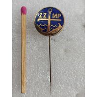 Знак-фрачник ПНР. ZZMP. Польская ассоциация моряков рыболовецкого флота. тяжёлый