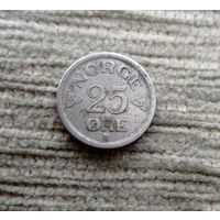 Werty71 Норвегия 25 эре 1954