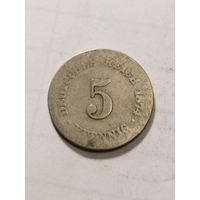 Германия 5 пфенинг 1874