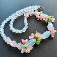 Бусы из опалового стекла Чехословакия 60-70е