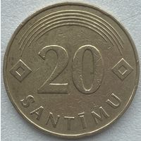 Латвия 20 сантимов 1992 г.