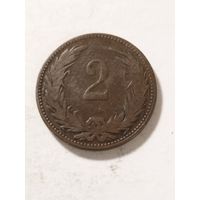 Венгрия 2 филлер 1895
