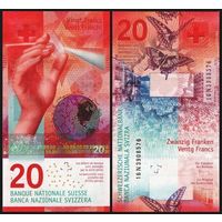 Швейцария 20 франков образца 2016 года UNC p76 серия 16N