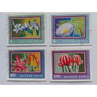 Марки  Венгрия   Цветы 1971 4  шт. - 2,00 руб 203.